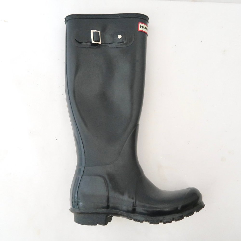 HUNTER Original Gloss Tall rain boots UK 3 US 5 Navy